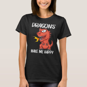 T-shirt Dragon Pour Hommes Femmes Incendie Respiration Cré