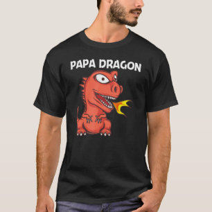 T-shirt Dragon Pour Hommes Papa Fire Respiration Créature