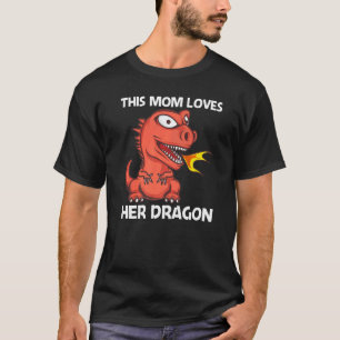 T-shirt Dragon Pour Maman Feu Respiration Créature