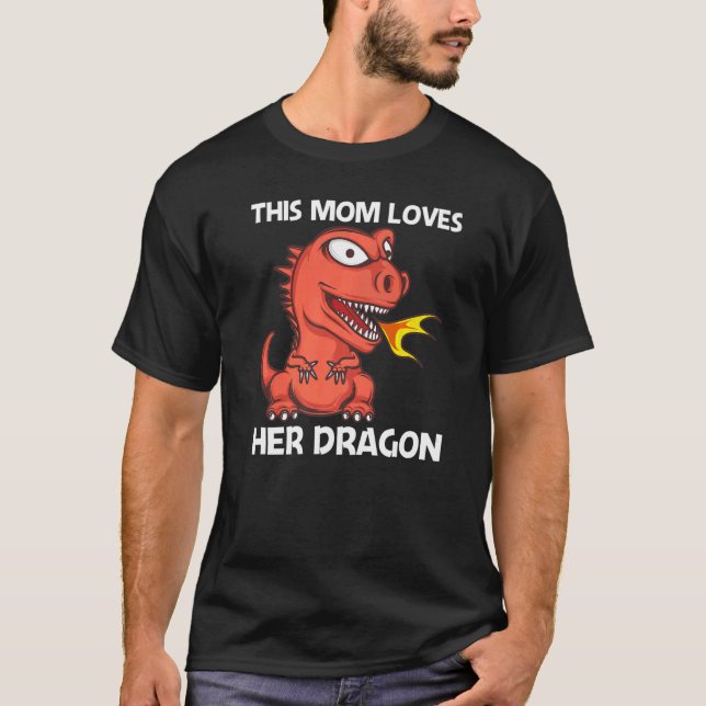 T-shirt Dragon Pour Maman Feu Respiration Créature (Devant)