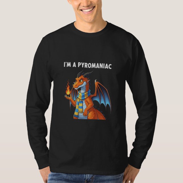T-shirt Dragon Pyromane Avec Art de Boule de Feu (Devant)
