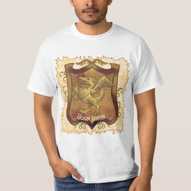 T-shirt Dragon Quest Shield surname (Devant)