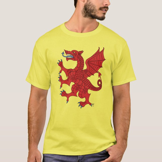 T-shirt Dragon rampant de gueules (Devant)