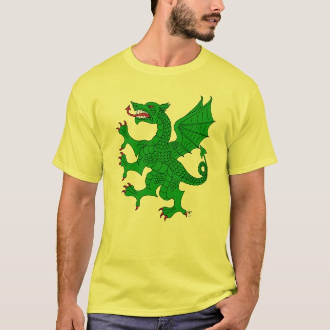 T-shirt Dragon Rampant Vert (Devant)