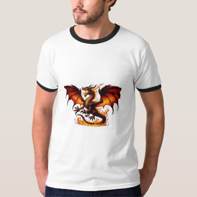 T-shirt Dragon respirant le feu (Devant)