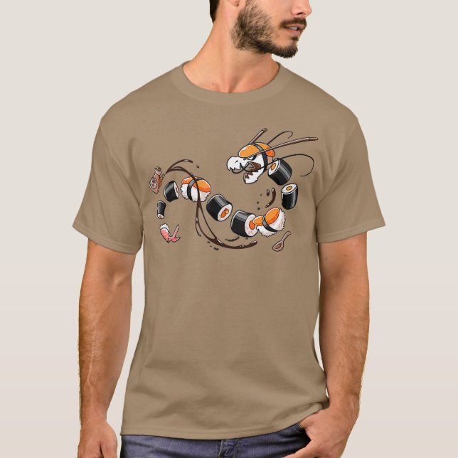 T-shirt Dragon Roll Sushi (Devant)