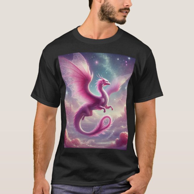 T-shirt Dragon rose (Devant)