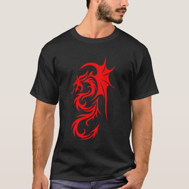 T-shirt Dragon rouge 4 (Devant)