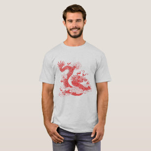 T-shirt Dragon rouge asiatique