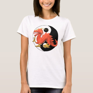 T-shirt Dragon rouge de Yin-yang