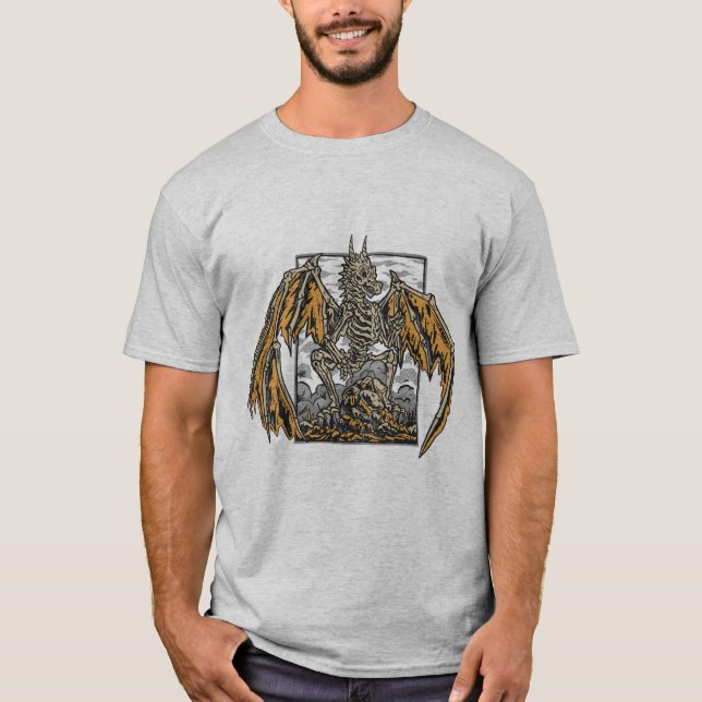 T-shirt Dragon Skeleton (Devant)