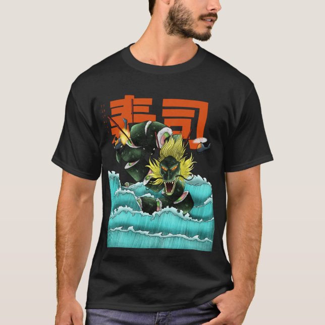 T-shirt Dragon Sushi vague (Devant)