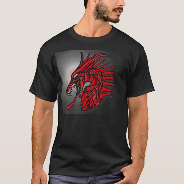 T-shirt Dragon T de GemCrest :  Rubis (Devant)