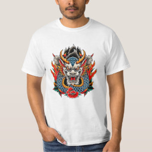 T-shirt Dragon tatouage épique joueur ventilateur imaginai