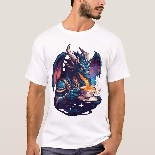 T-shirt Dragon Teatime | Thé de brassage de dragon (Devant)