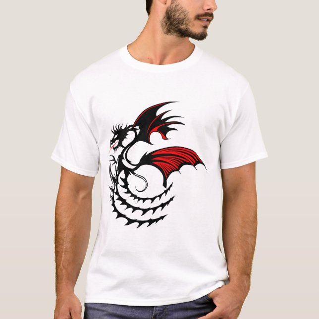 T-shirt dragon tribal 3032_o (Devant)