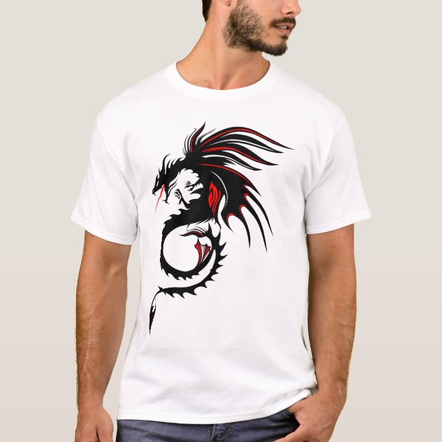 T-shirt dragon tribal 303_o (Devant)