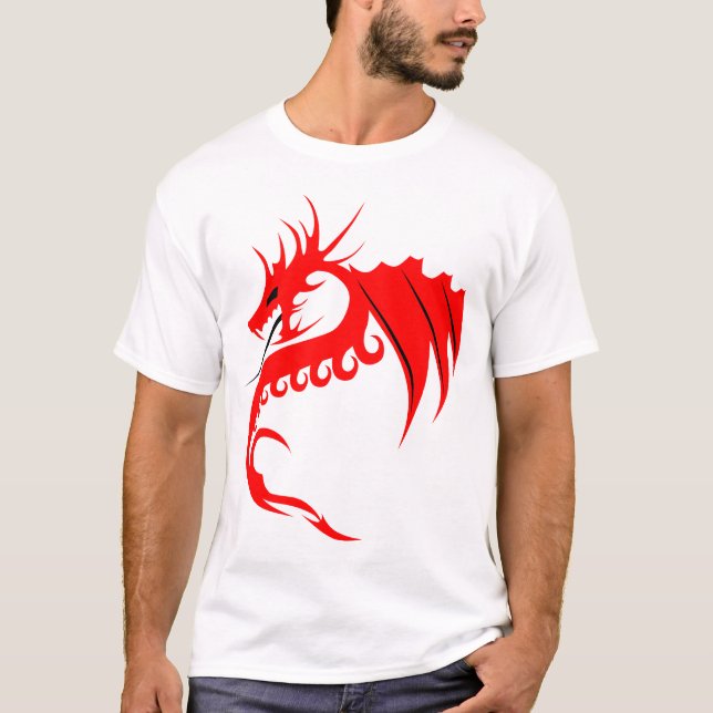 T-shirt dragon tribal tatouage forme 200411_x (Devant)