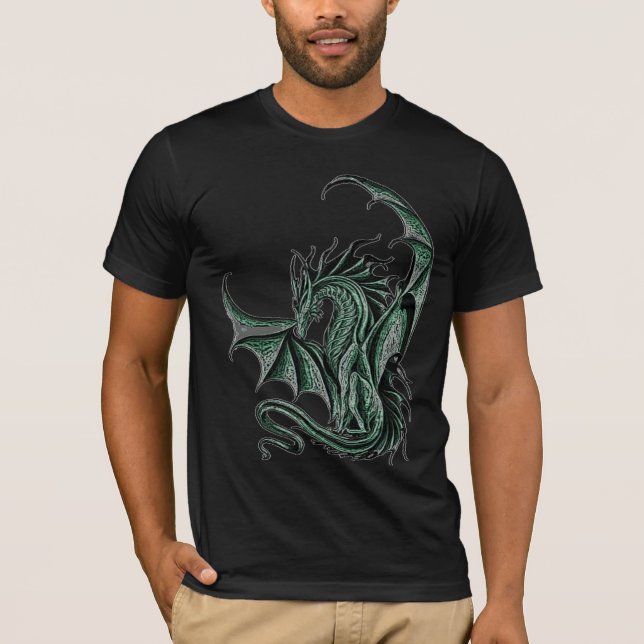 T-shirt Dragon vert (Devant)