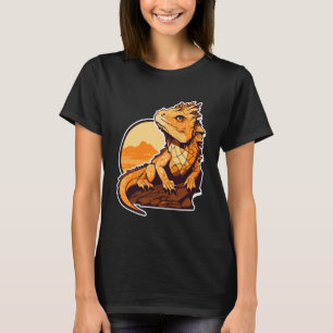 T-shirt Dragon Vintage Artistique Minimaliste Beardie