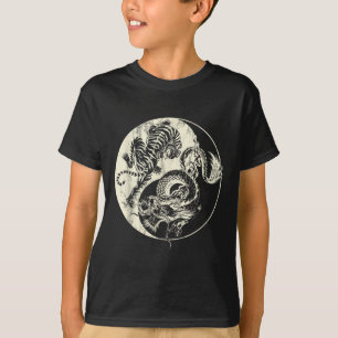 T-shirt Dragon Vs Tiger Tattoo ! Yin Et Yang Beast Combigh