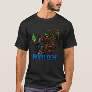 T-shirt Dragon Warlock D20 Roleplaying Rpg Imaginaire Tabl