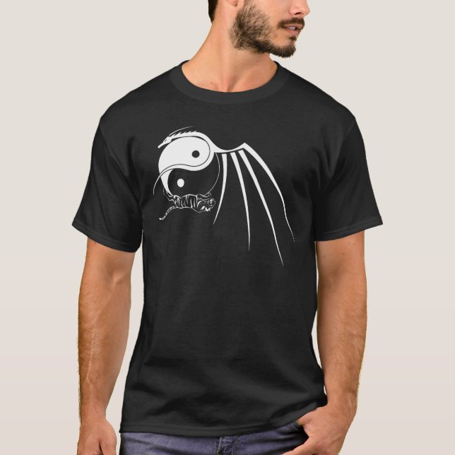 T-shirt Dragon Yin Yang de tigre (Devant)