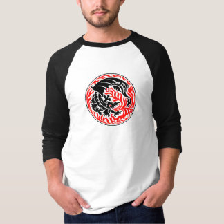 T-shirt Dragoncircle - Noir avec Feu Rouge