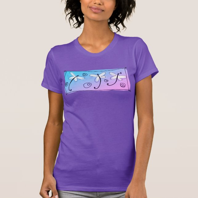 T-shirt Dragonflies dansantes Art portable Abstrait (Devant)