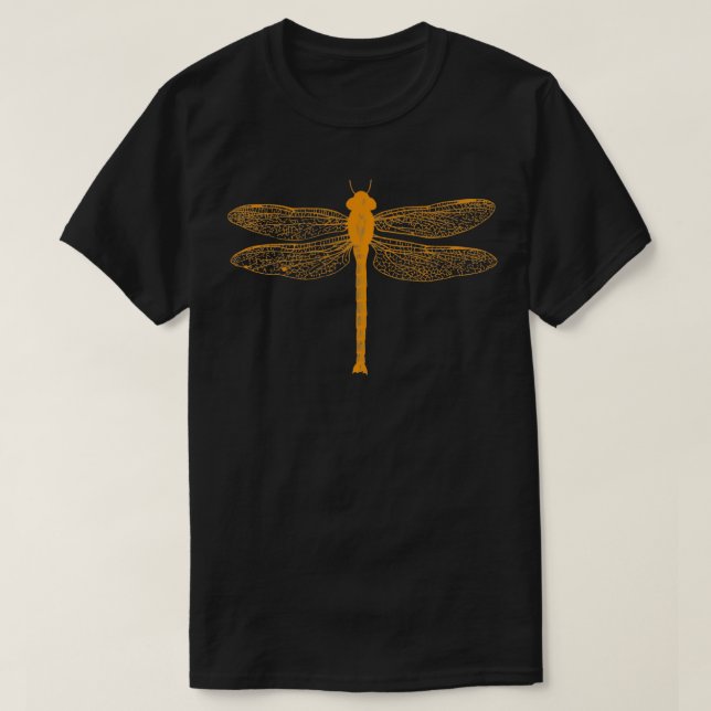 T-shirt Dragonfly Botanical Art Print Naturalist (Design devant)