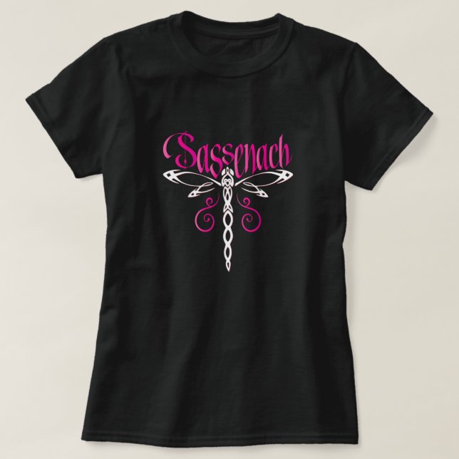 T-shirt Dragonfly Celtic Pink  (Design devant)