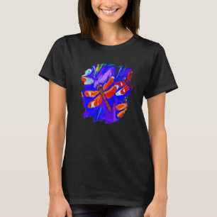 T-shirt Dragonfly Color Peinture Dragonflies Insect Artist