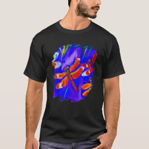 T-shirt Dragonfly Color Peinture Dragonflies Insect Artist