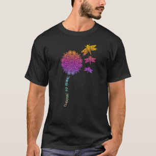 T-shirt Dragonfly coloré Mandala Paix Zen Yoga Chakra O