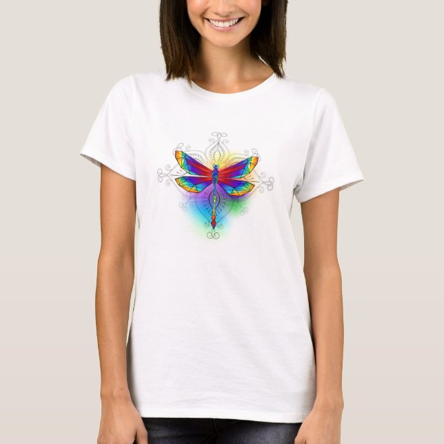 T-shirt Dragonfly en arc-en-ciel (Devant)