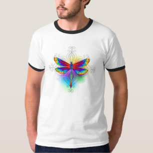 T-shirt Dragonfly en arc-en-ciel