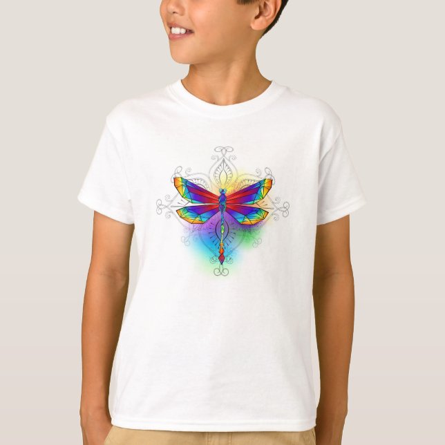T-shirt Dragonfly en arc-en-ciel (Devant)