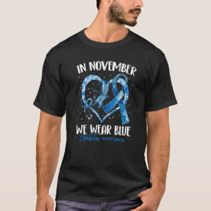T-shirt Dragonfly En Novembre Nous Portons Blue Diabetes A