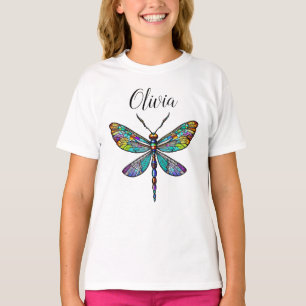 T-shirt Dragonfly en verre coloré ailes