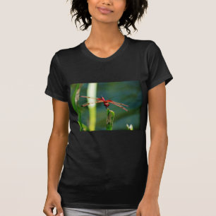 T-shirt Dragonfly frontale rouge et noire
