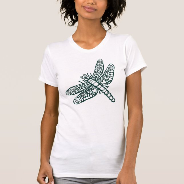 T-shirt Dragonfly - Noir et blanc II (Devant)