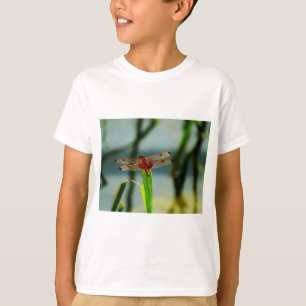 T-shirt Dragonfly rouge et noire tachetée