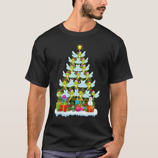 T-shirt Dragonfly   Xmas Holiday   Dragonfly Christmas Tre (Devant)