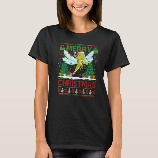 T-shirt Dragonfly Xmas Tree Ugly Père Noël Dragonfly Chris (Devant)