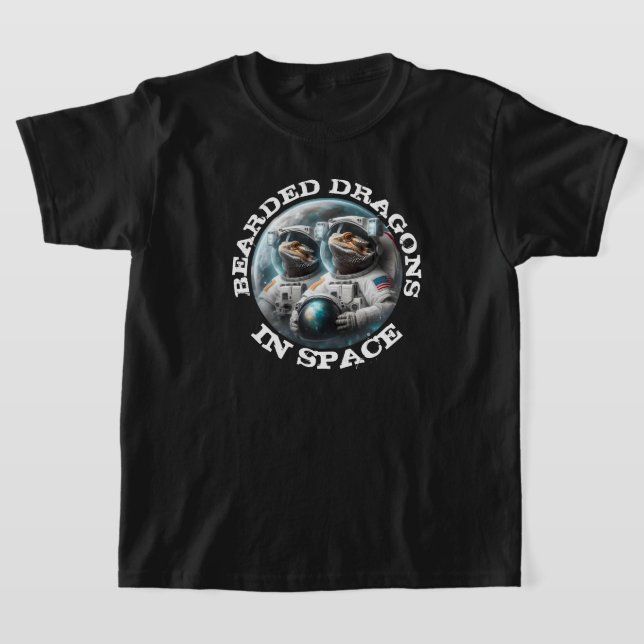 T-shirt Dragons barbus amusants dans l'espace (Poser)