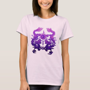 T-shirt Dragons CHINOIS de pourpre de NOUVELLE ANNÉE