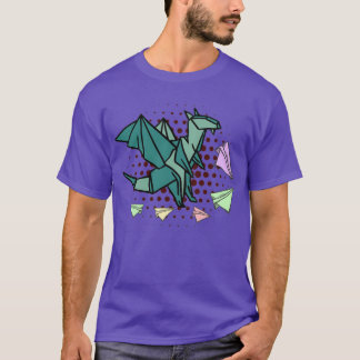 T-shirt Dragons D'Art Japonais Origami Et Avions De Papier