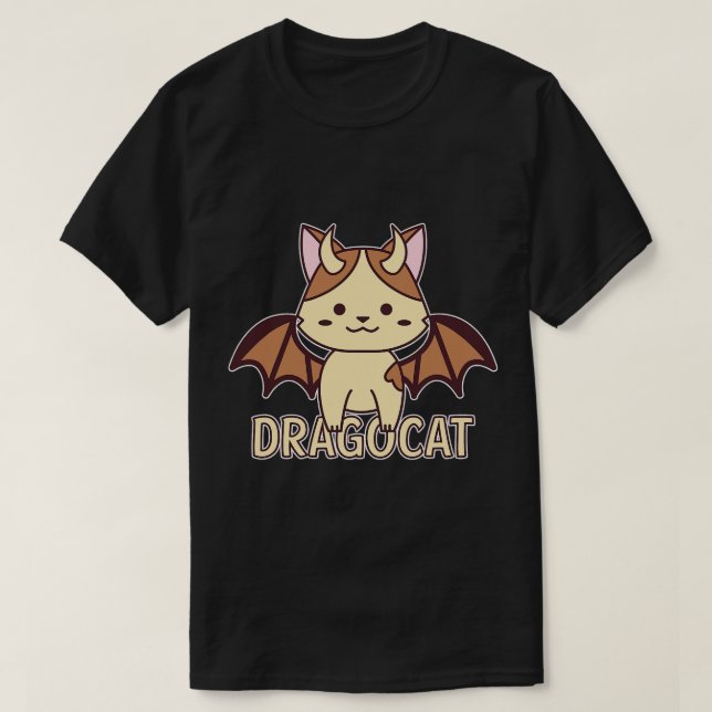 T-shirt Dragons Dragocat Cat Dragon Dragon Slayer Dungeon (Design devant)