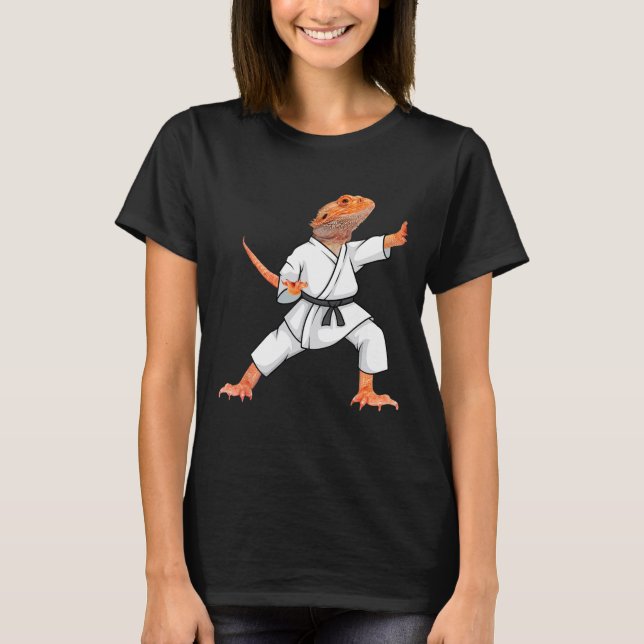 T-shirt Dragons Drôle Porté Faire Karate Samurai Ninja L (Devant)