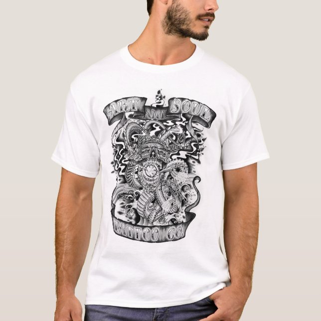 T-SHIRT DRAGONS DU TATOUAGE CIE. D'ART ET D'ÂME (Devant)